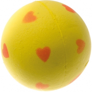 Мяч с сердечками желтый